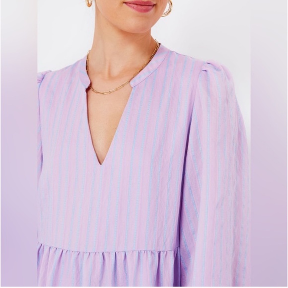 Tuckernuck Pomander Place Lavender Stripe Alora Maxi Dress Small - Picture 2 of 9